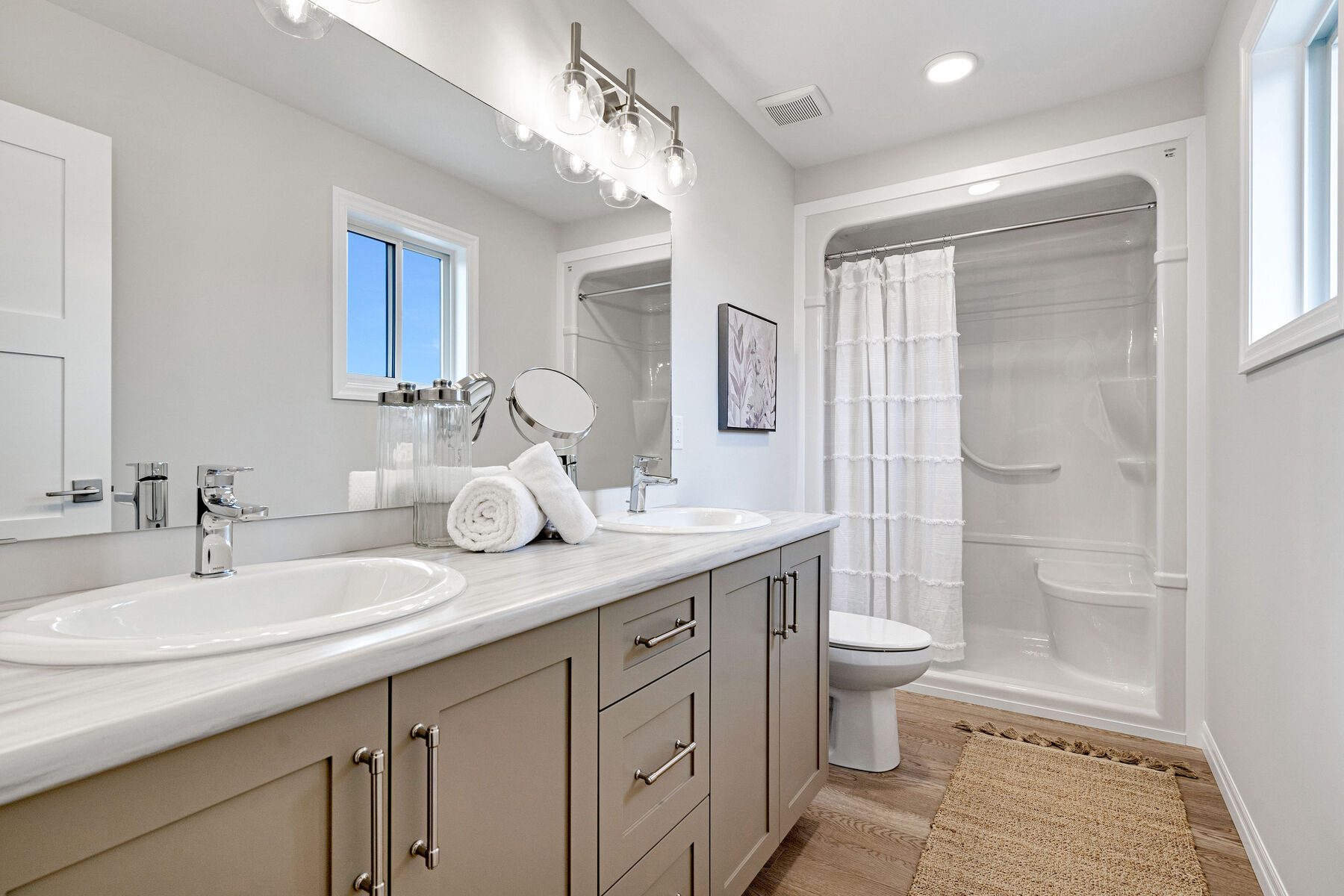 Bathroom with double vanity