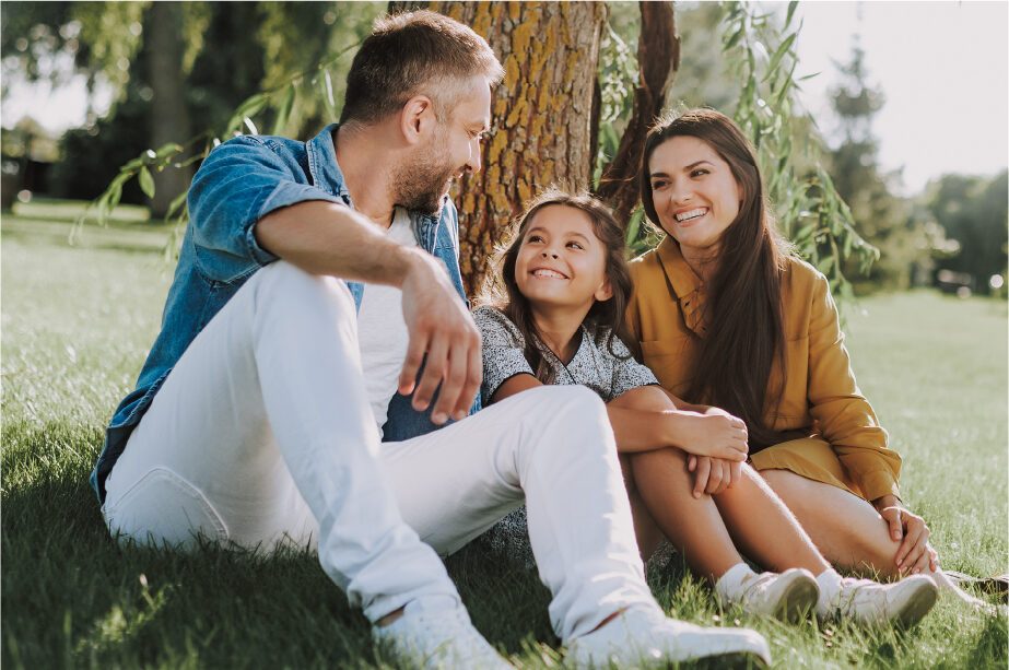 Family spending time together outdoors